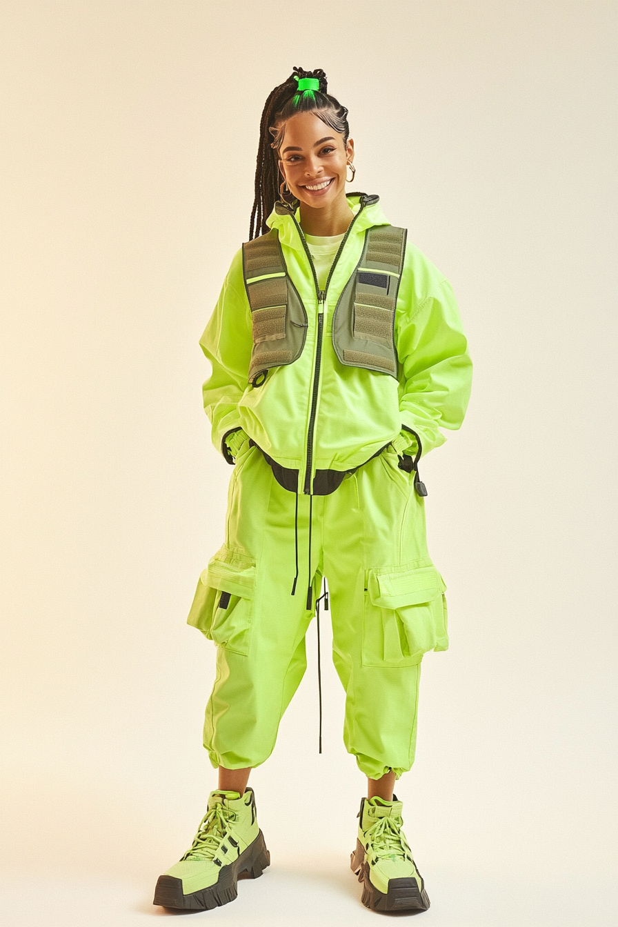21. Neon Tech Drip (Streetwear Outfit Ideas) - Streetwear Outfit Ideas