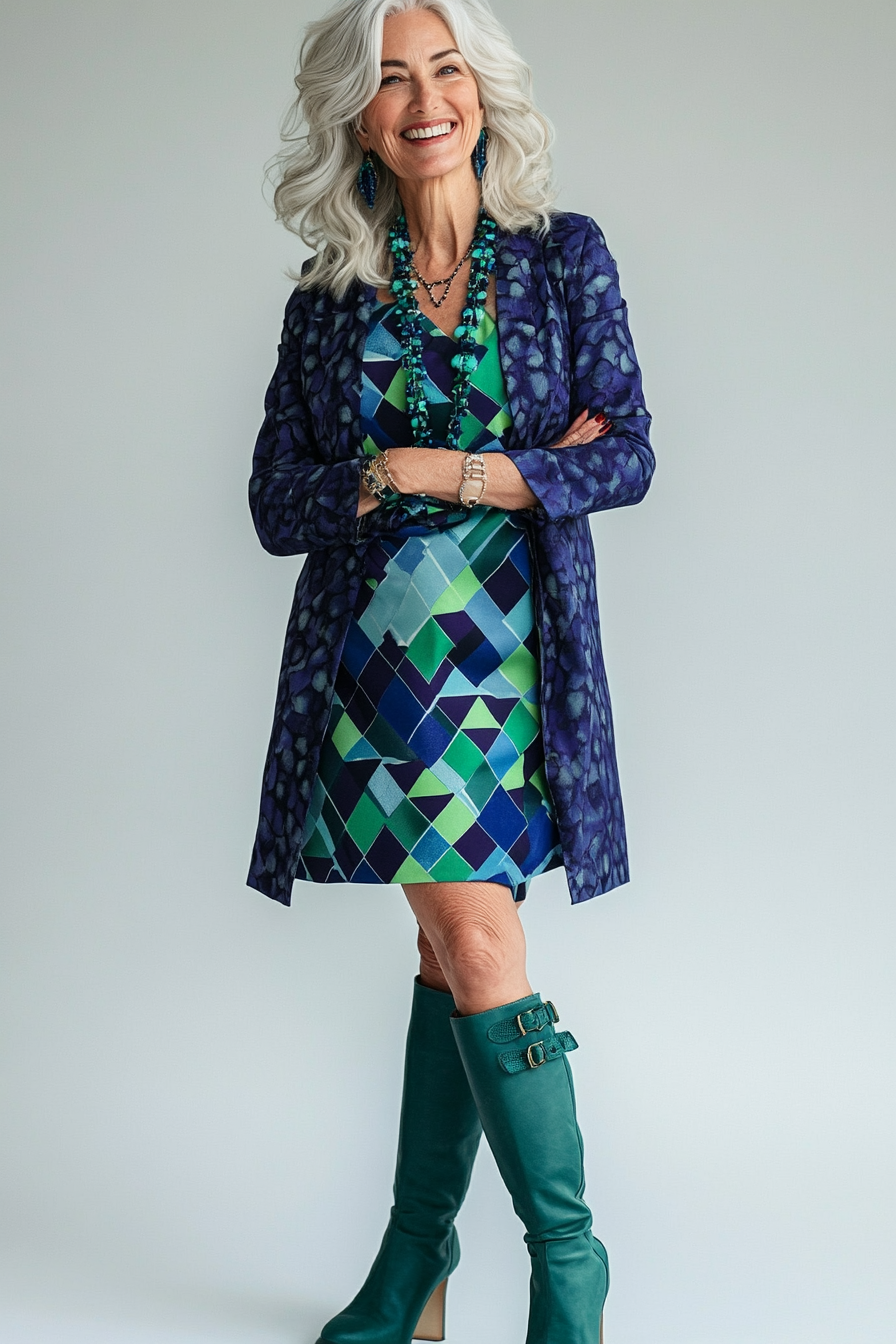 16. Playful Pattern Power (Concert Outfit Ideas For Women Over 50) - Concert Outfit Ideas For Women Over 50