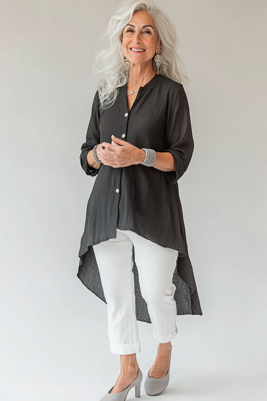 21. Minimalist Elegance (Concert Outfit Ideas For Women Over 50) - Concert Outfit Ideas For Women Over 50