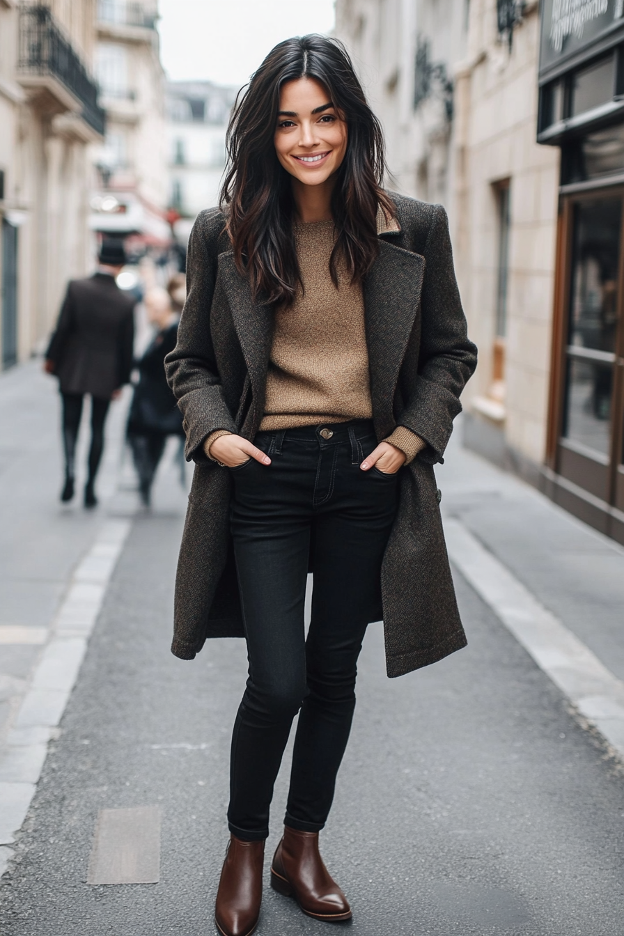 8. Smart Layering (Black Jeans Outfit Ideas) - Black Jeans Outfit Ideas