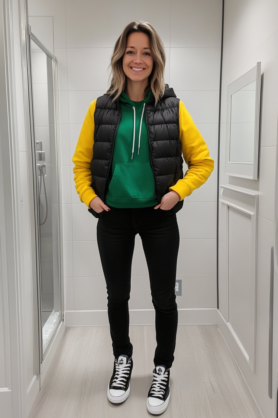 24. Vibrant Pop (Black Jeans Outfit Ideas) - Black Jeans Outfit Ideas
