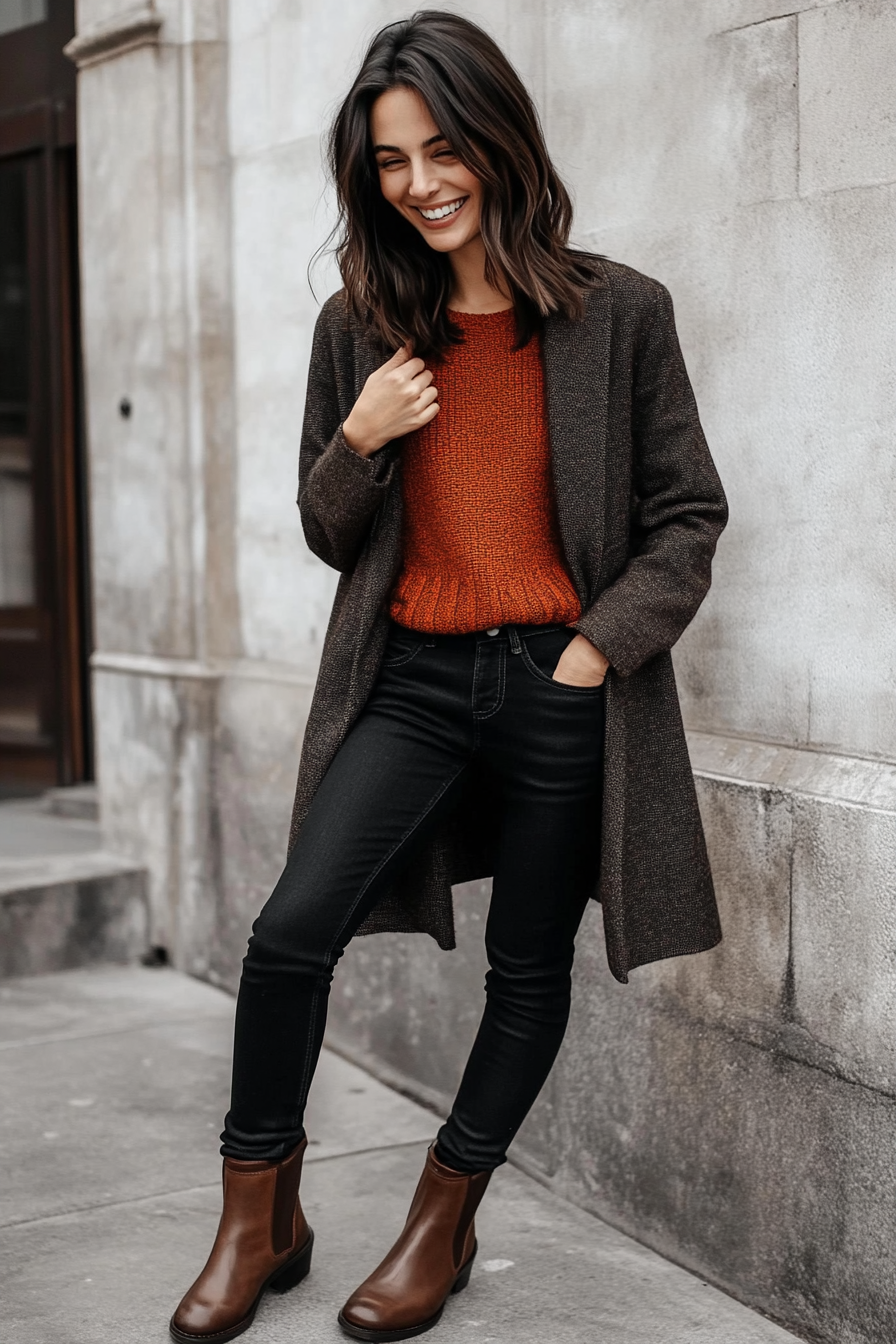 25. Autumn Essential (Black Jeans Outfit Ideas) - Black Jeans Outfit Ideas