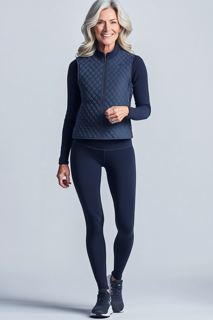 1. The Classic Monochrome Set (Active Wear Outfits For Women Over 50) - Active Wear Outfits For Women Over 50