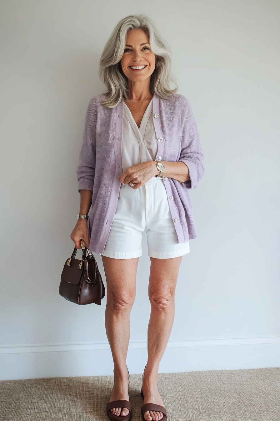 3. Effortless Elegance (Summer Shorts Outfits For Women Over 50) - Summer Shorts Outfits For Women Over 50