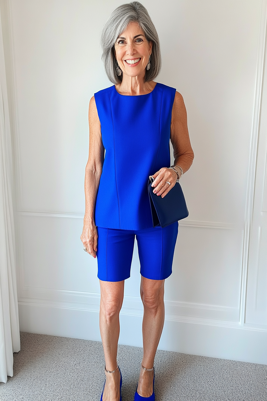 21. Contemporary Cool (Summer Shorts Outfits For Women Over 50) - Summer Shorts Outfits For Women Over 50