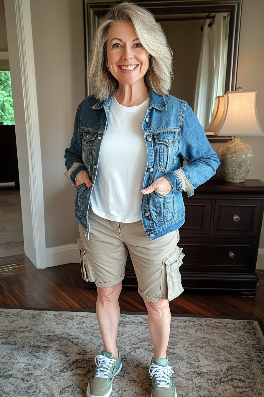22. Weekend Getaway Chic (Summer Shorts Outfits For Women Over 50) - Summer Shorts Outfits For Women Over 50