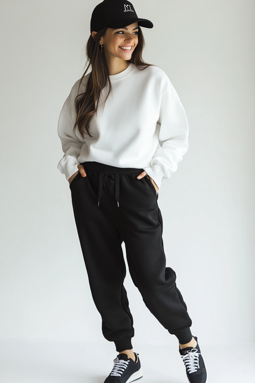 5. Sporty Minimalist (Sweater And Sweatpants Outfit Ideas) - Sweater And Sweatpants Outfit Ideas