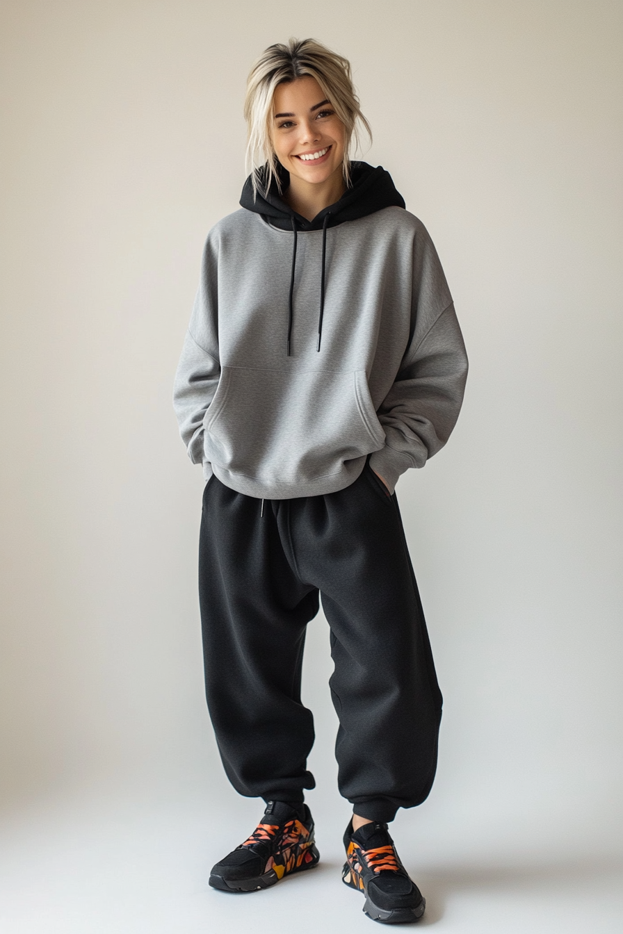 10. Modern Streetwear Edge (Sweater And Sweatpants Outfit Ideas) - Sweater And Sweatpants Outfit Ideas