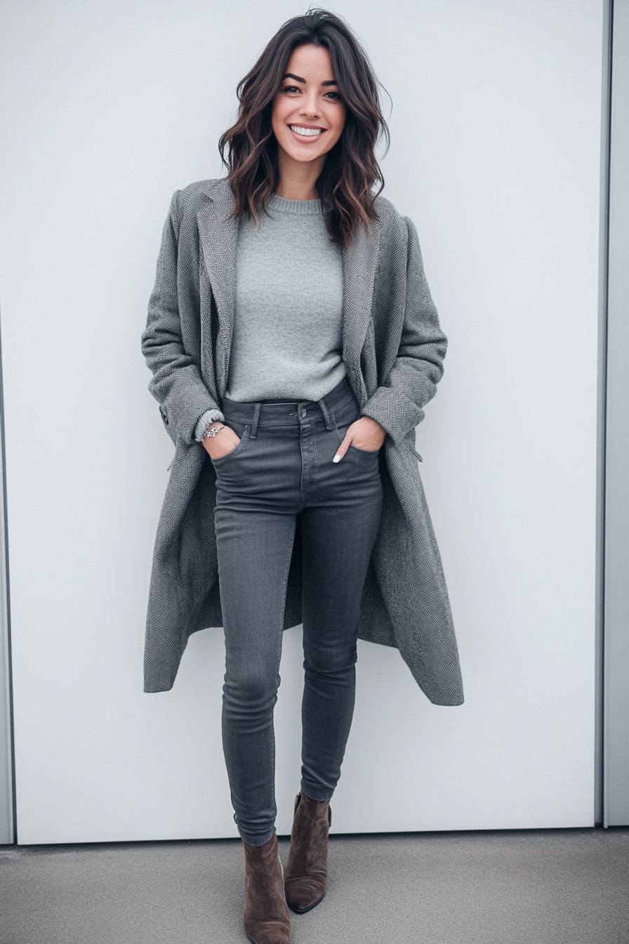 1. The Effortless Monochrome (Jeans Outfit Ideas) - Jeans Outfit Ideas