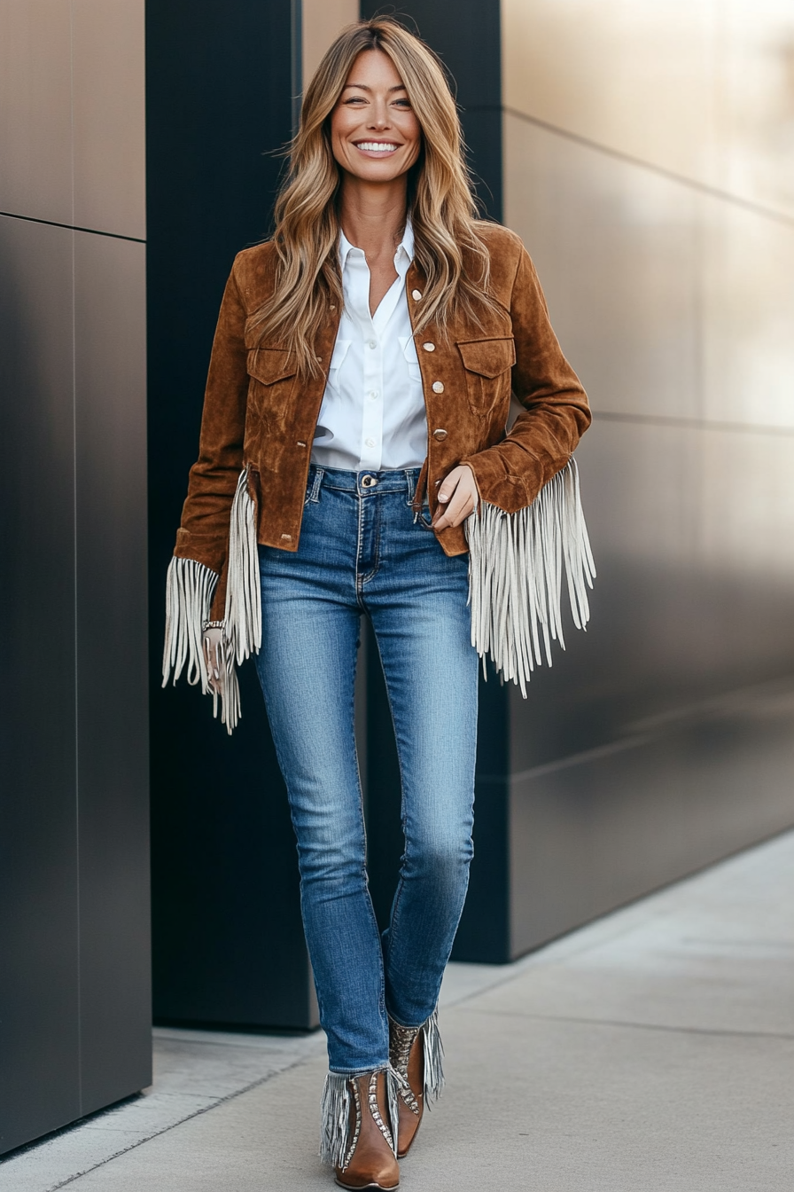 15. The Modern Western Look (Jeans Outfit Ideas) - Jeans Outfit Ideas