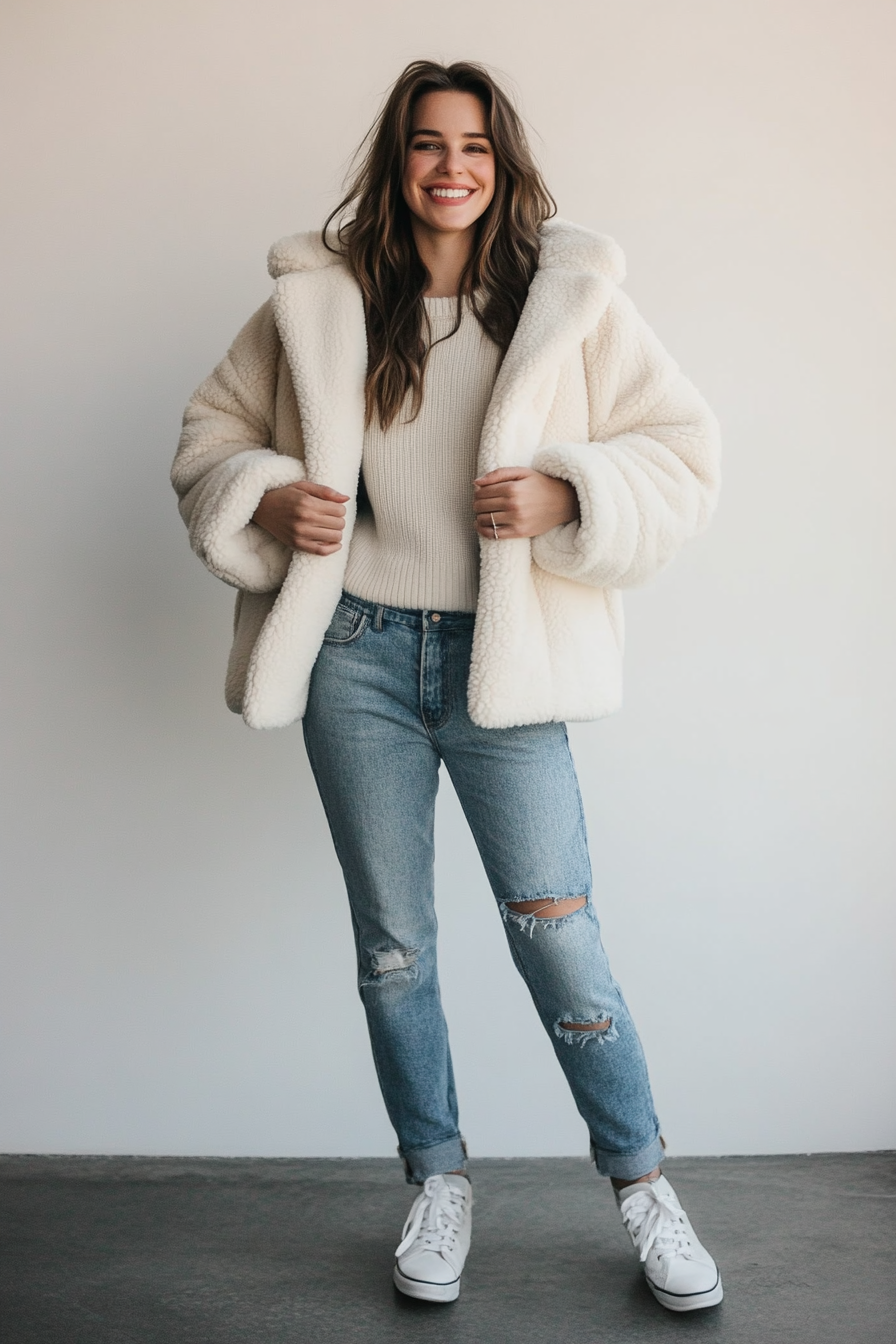 24. Cozy & Oversized (Jeans Outfit Ideas) - Jeans Outfit Ideas