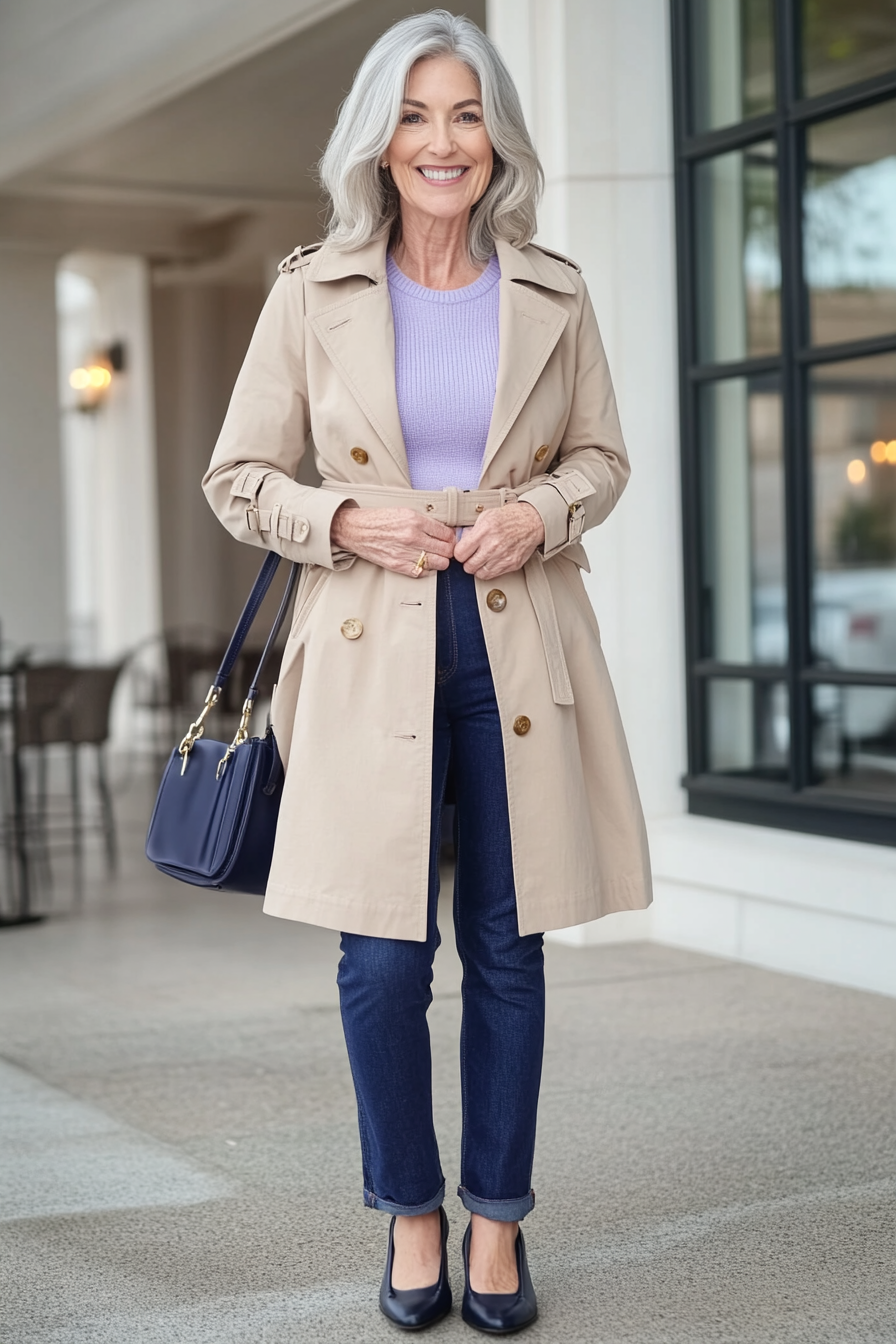 17. Tailored Trench Coat Look (Great Outfits For Women Over 50) - Great Outfits For Women Over 50
