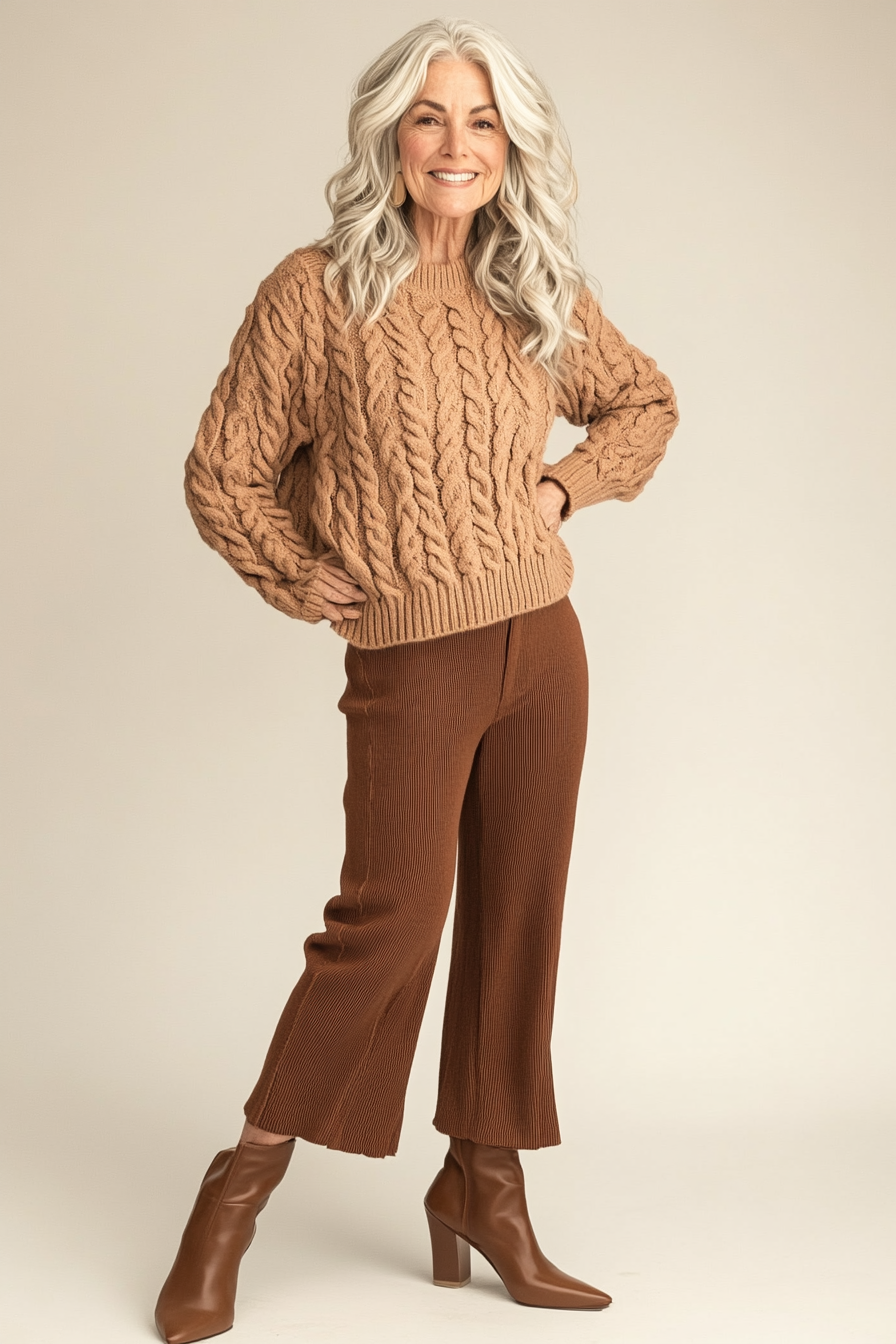 2. Soft Knit Elegance (Hip Outfits For Women Over 50) - Hip Outfits For Women Over 50