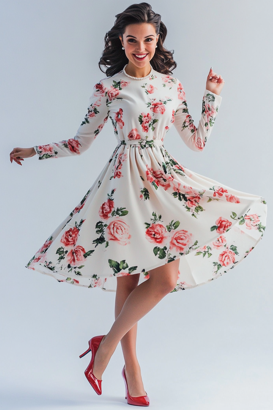 10. The 50s Tea Party Dress (Retro Outfit Ideas) - Retro Outfit Ideas