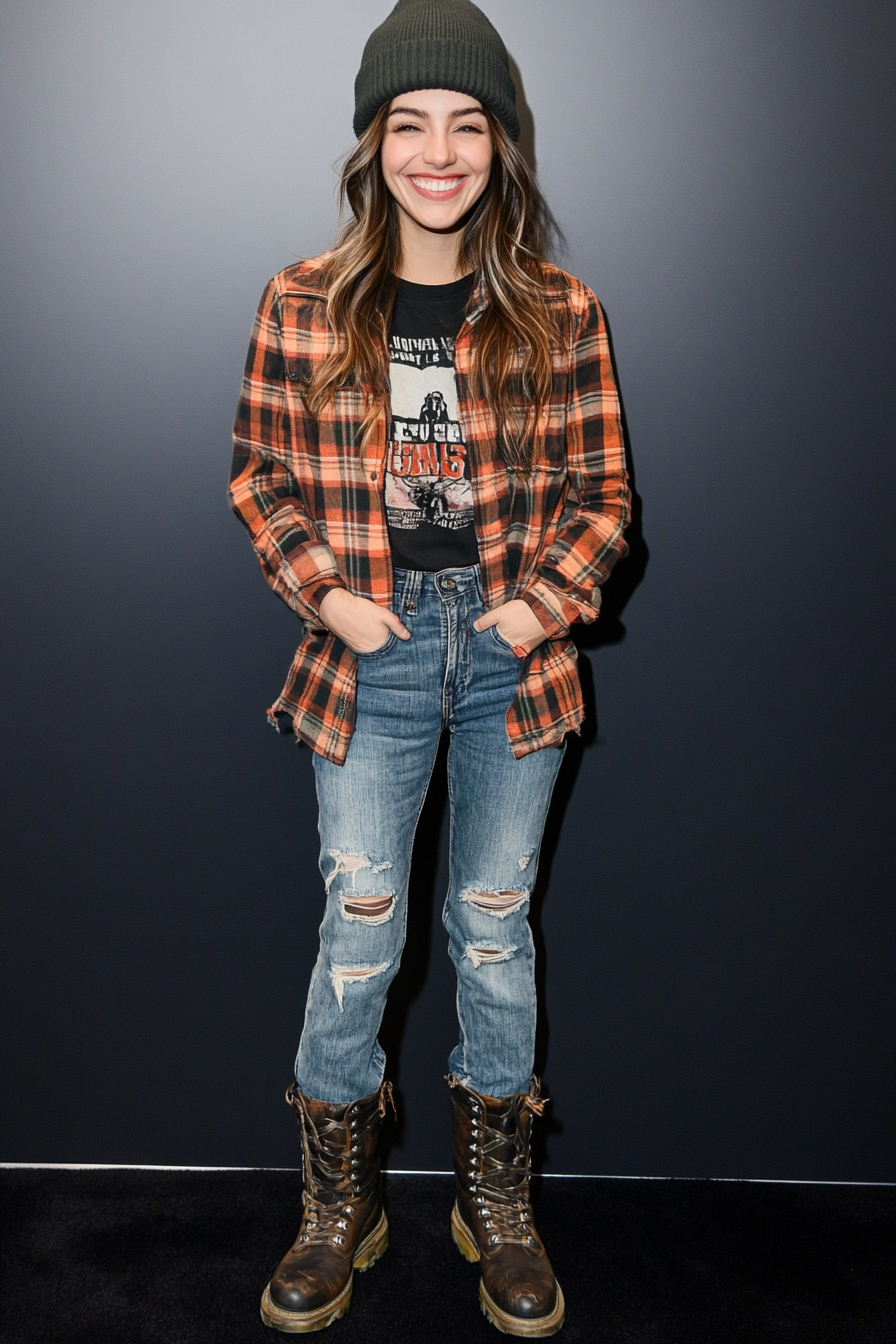 11. The Grunge Flannel Staple (Retro Outfit Ideas) - Retro Outfit Ideas