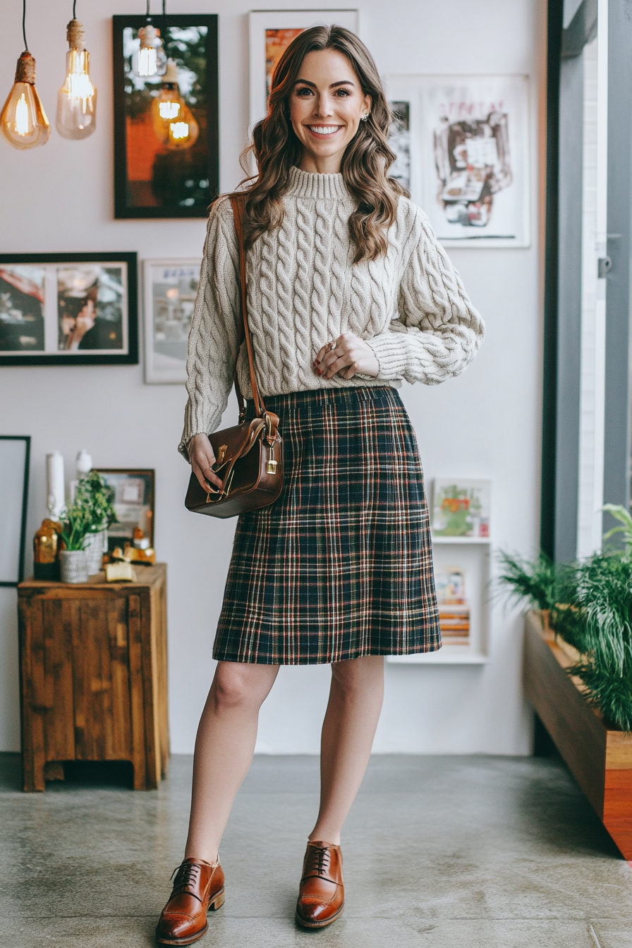 14. The Vintage Knitted Sweater Look (Retro Outfit Ideas) - Retro Outfit Ideas