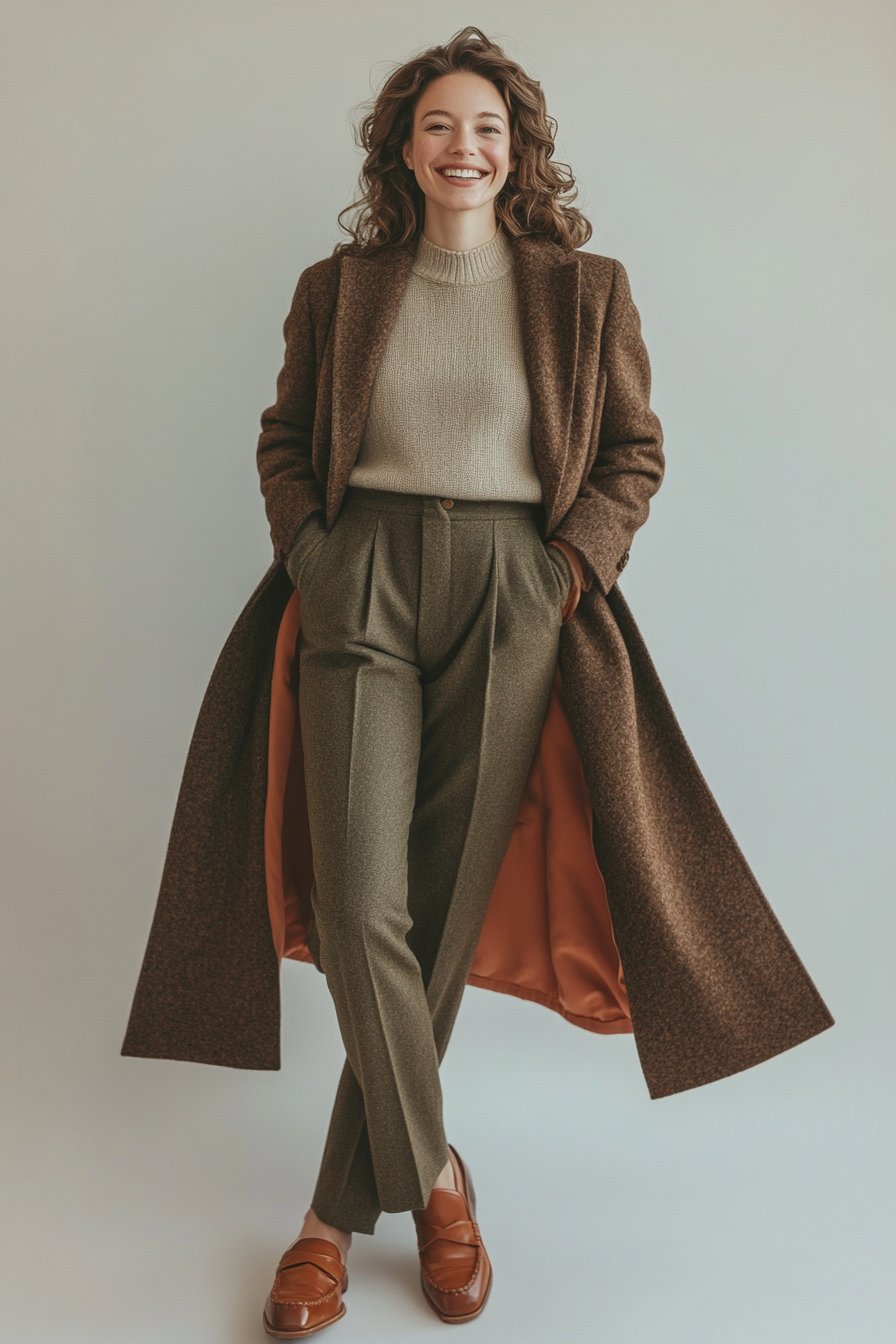 20. The Classic Wool Coat & Trousers (Retro Outfit Ideas) - Retro Outfit Ideas