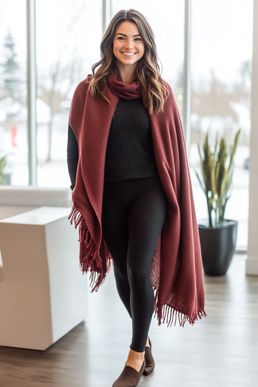 5. Blanket Scarf Moment (Lazy Outfit Ideas) - Lazy Outfit Ideas