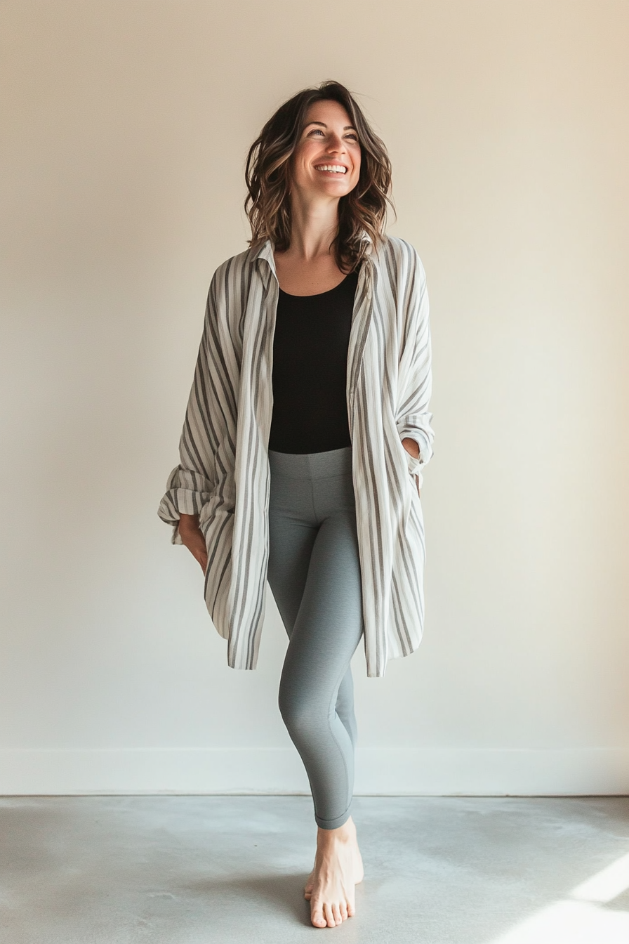 10. Button-Down Minimalism (Lazy Outfit Ideas) - Lazy Outfit Ideas