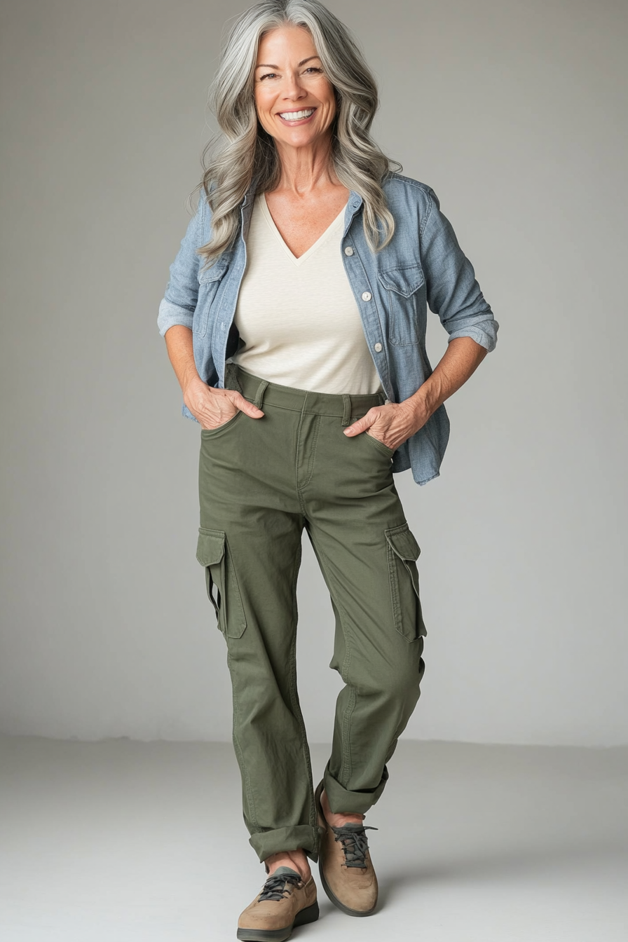 3. Chic Utility Style (Casual Clothing Styles For Women Over 50) - Casual Clothing Styles For Women Over 50